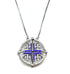 Sterling Round Jerusalem Cross Opening Magnetic Necklace